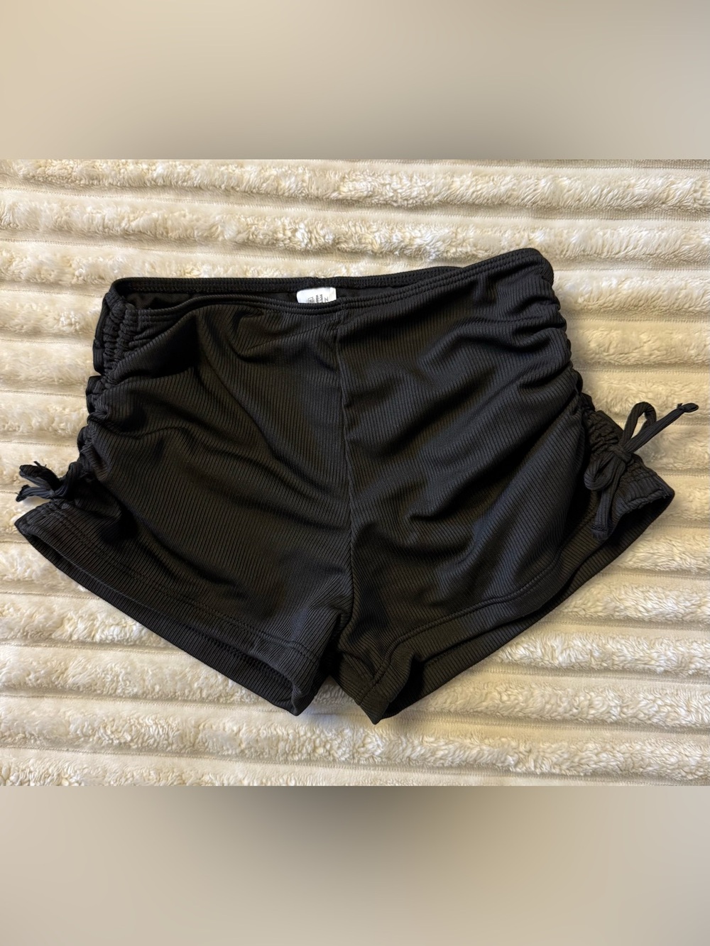 SHEIN Black Ribbed Bike Shorts